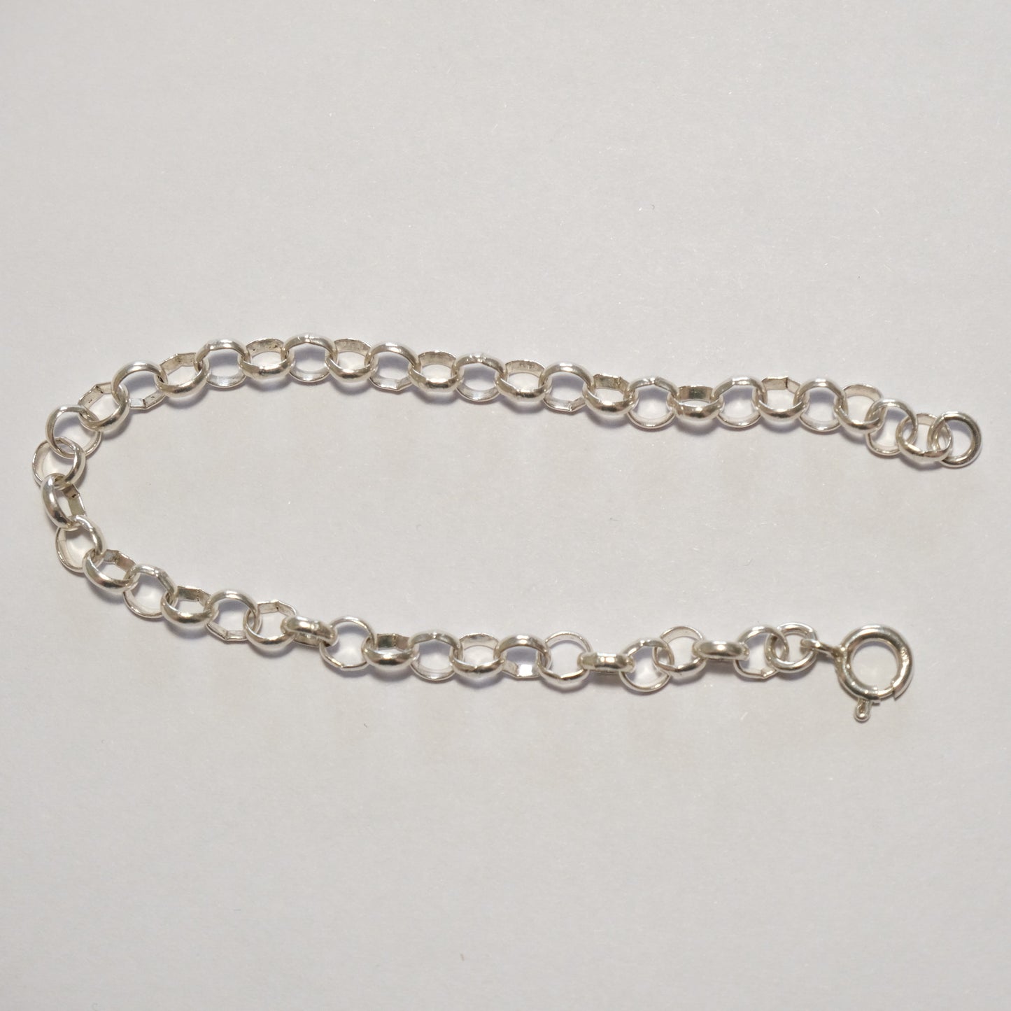 Vintage Silver Classic Charm Bracelet Chain