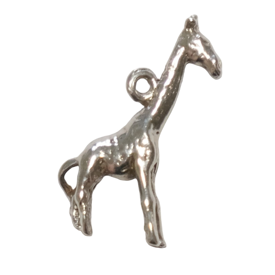 Vintage Silver Charm - Giraffe