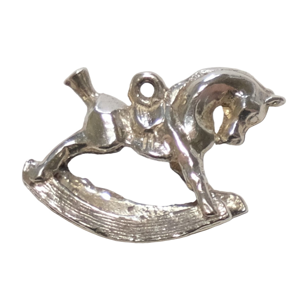 Vintage Silver Charm - Rocking Horse