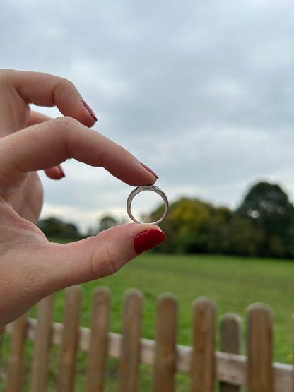 Sterling Silver Amethyst Eternity ring - Size M