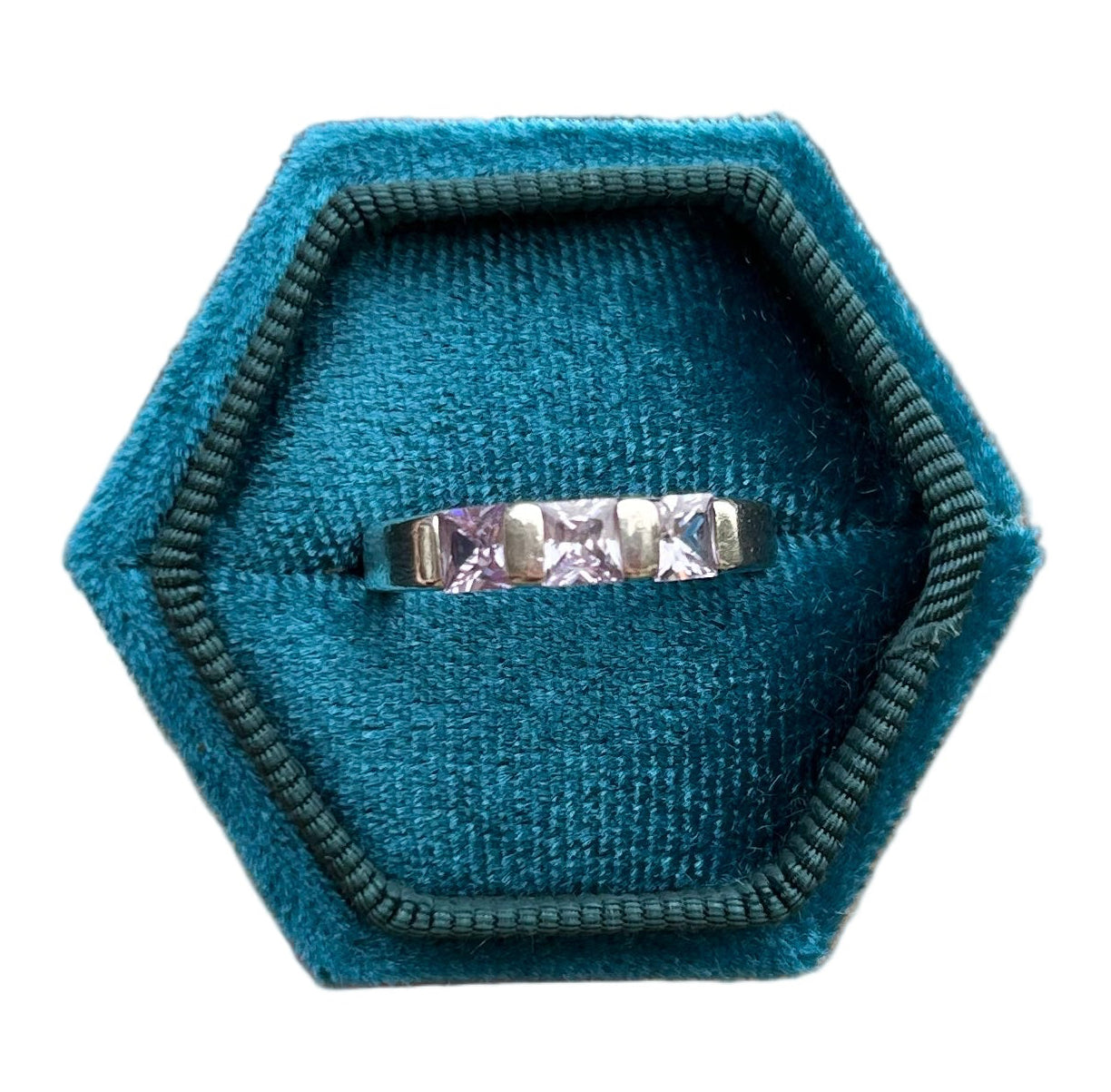 Sterling Silver Amethyst Eternity ring - Size M