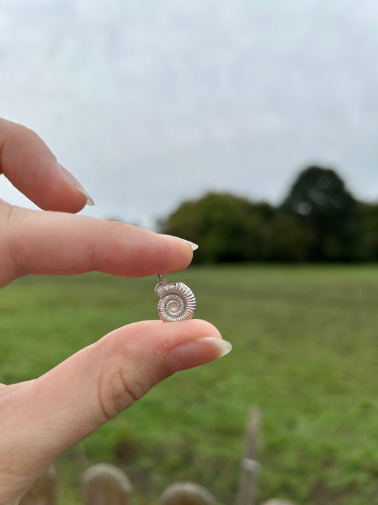 Ammonite Fossil Pendant Charm - Made to Order