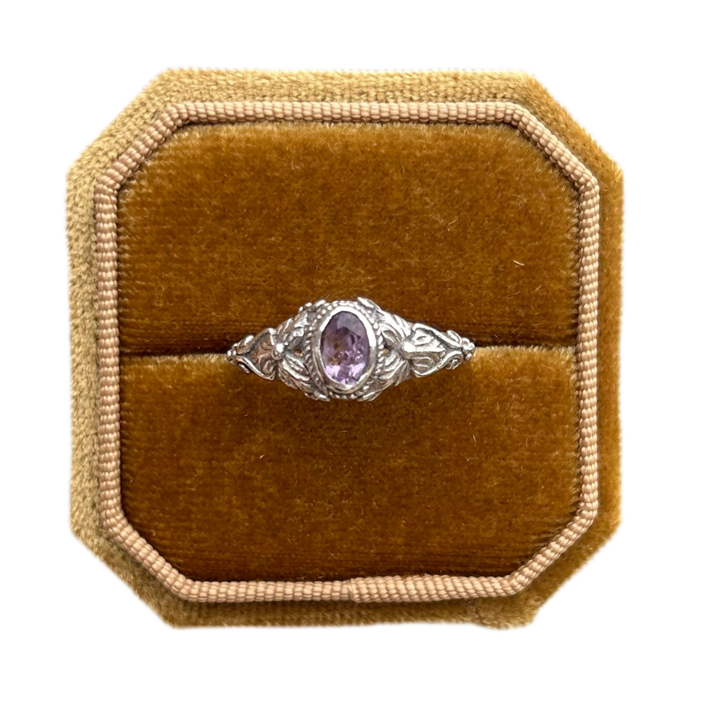 Sterling Silver and Amethyst ring - Size Q