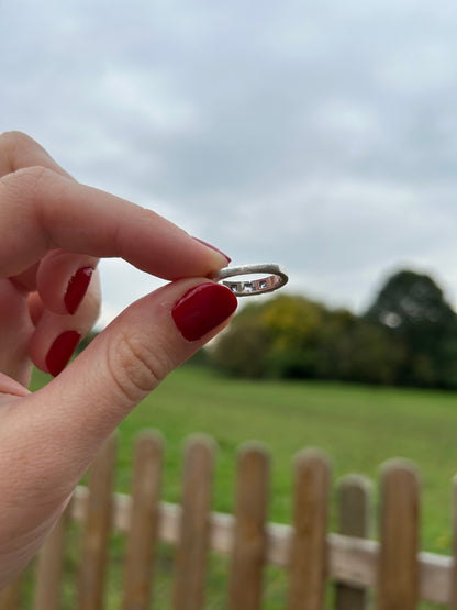 Sterling Silver Amethyst Eternity ring - Size M