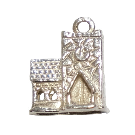 Vintage Silver Charm - Church