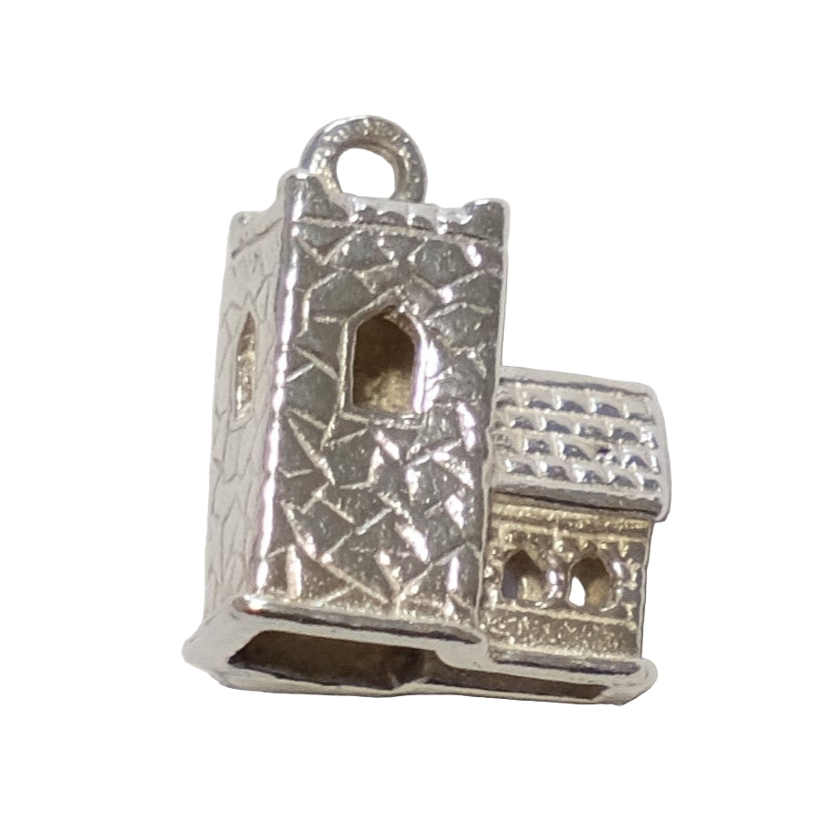 Vintage Silver Charm - Church