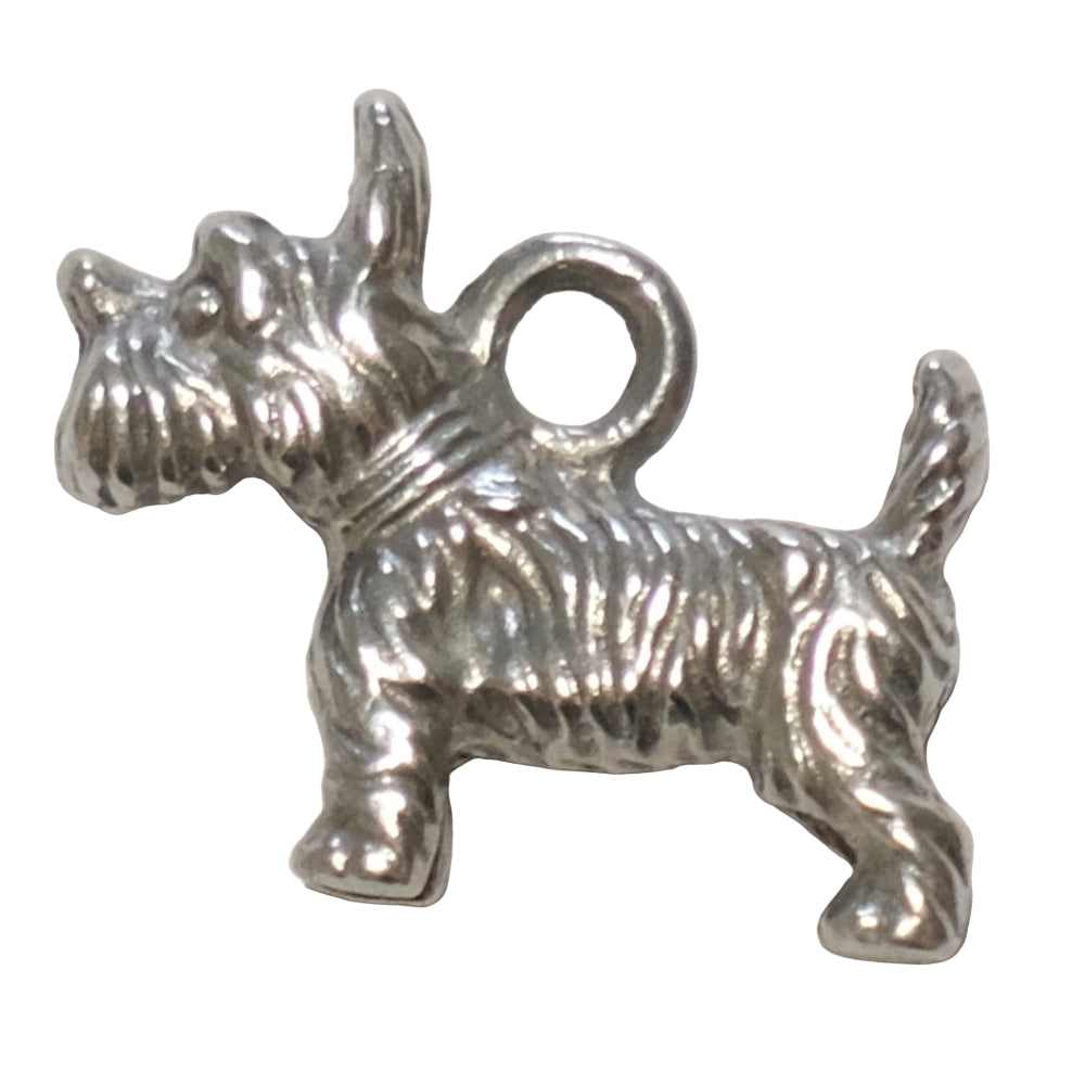 Vintage Silver Charm - Dog