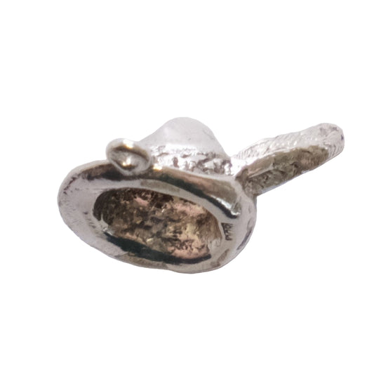 Vintage Silver Charm - Hat With Feather