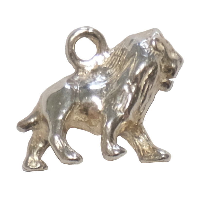 Vintage Silver Charm - Lion