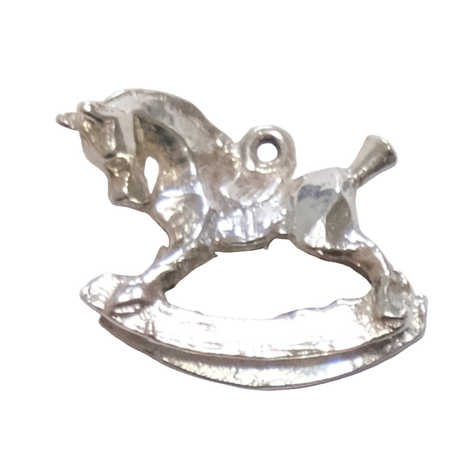 Vintage Silver Charm - Rocking Horse