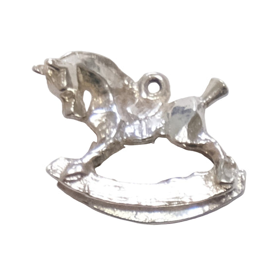Vintage Silver Charm - Rocking Horse